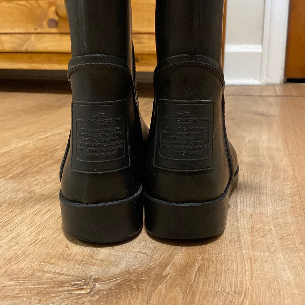 Coach rain boots slightly worn